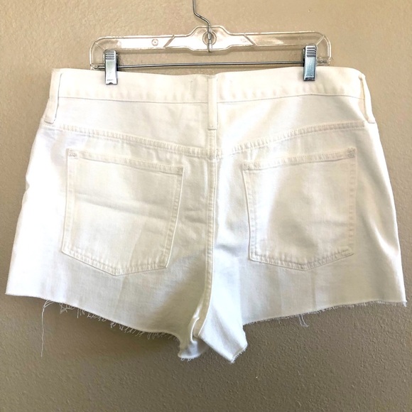 Madewell Relaxed Denim Button Fly Raw Hem Denim Shorts Size 32 - Picture 4 of 14